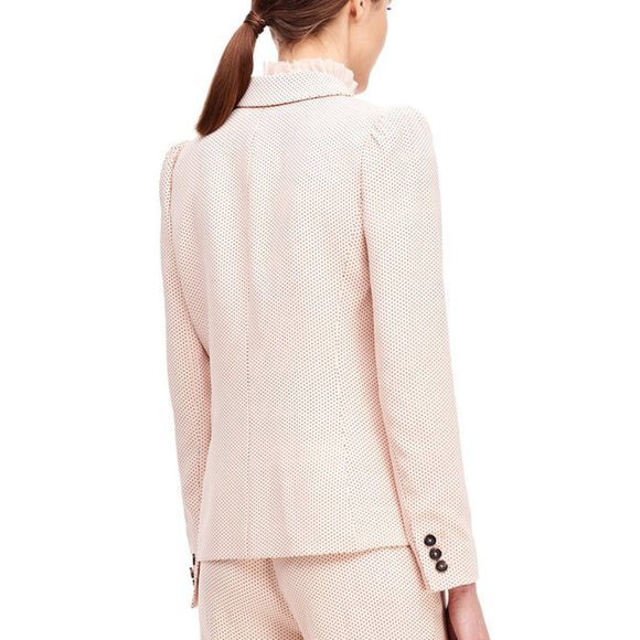 Rebecca Taylor Pindot Blush Pink Polka Dot Blazer - Picture 4 of 16